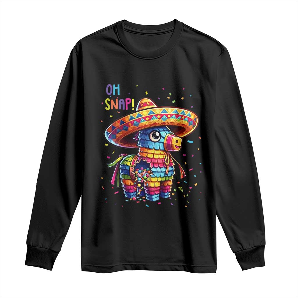 Hilarious Pinata Candy Rainbow Fiesta Party Long Sleeve Shirt Oh Snap TS12 Black Print Your Wear