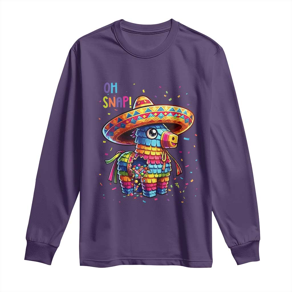 Hilarious Pinata Candy Rainbow Fiesta Party Long Sleeve Shirt Oh Snap TS12 Purple Print Your Wear