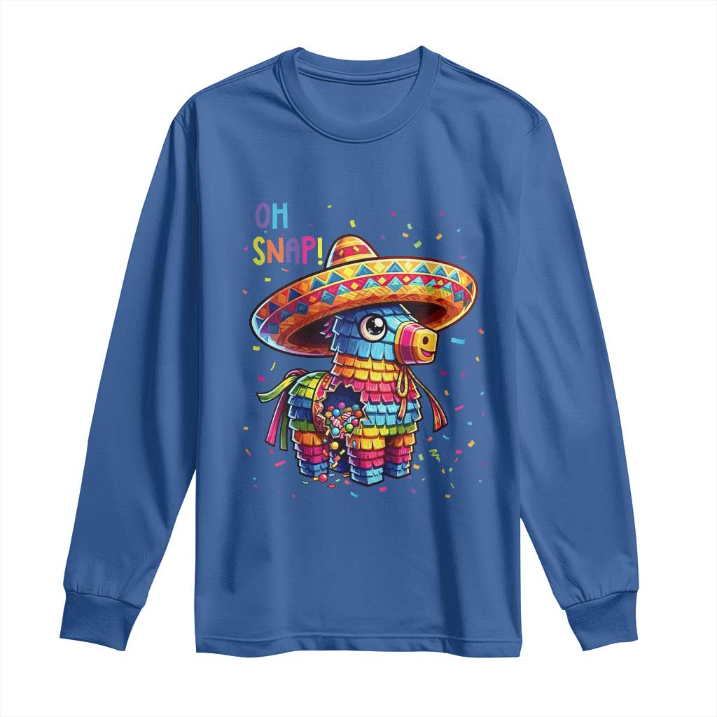 Hilarious Pinata Candy Rainbow Fiesta Party Long Sleeve Shirt Oh Snap TS12 Royal Blue Print Your Wear