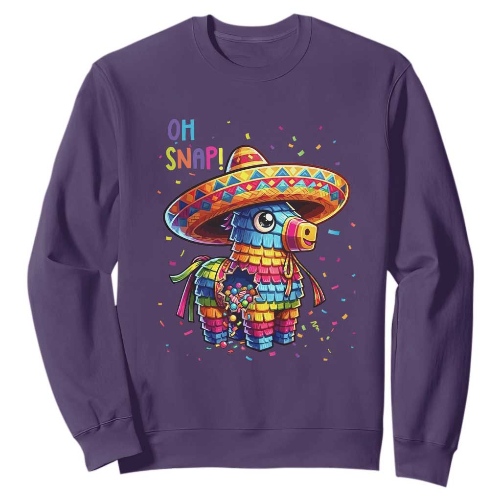 Hilarious Pinata Candy Rainbow Fiesta Party Sweatshirt Oh Snap TS12 Purple Print Your Wear