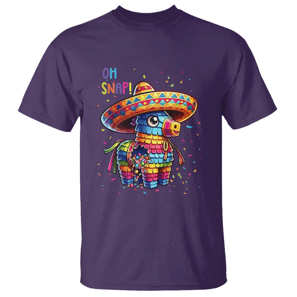 Hilarious Pinata Candy Rainbow Fiesta Party T Shirt Oh Snap TS12 Purple Print Your Wear