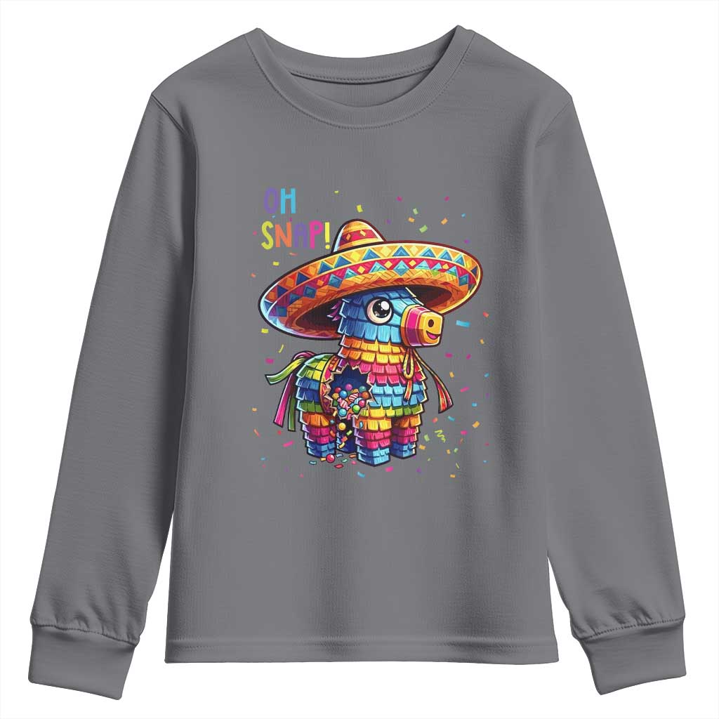 Hilarious Pinata Candy Rainbow Fiesta Party Youth Sweatshirt Oh Snap TS12 Charcoal Print Your Wear