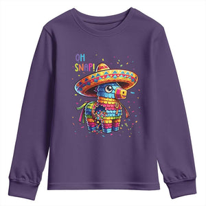 Hilarious Pinata Candy Rainbow Fiesta Party Youth Sweatshirt Oh Snap TS12 Purple Print Your Wear
