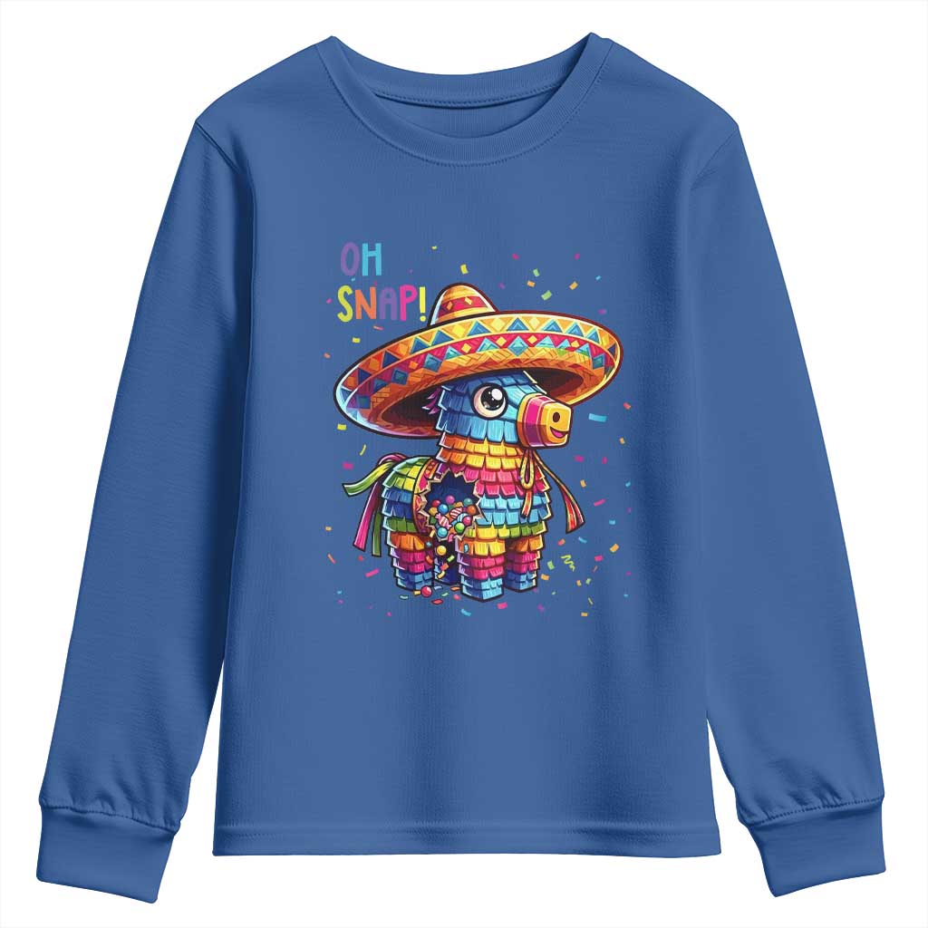 Hilarious Pinata Candy Rainbow Fiesta Party Youth Sweatshirt Oh Snap TS12 Royal Blue Print Your Wear
