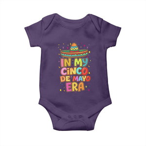 Funny Mexican Fiesta Party Baby Onesie In My Cinco De Mayo Era TS12 Purple Print Your Wear