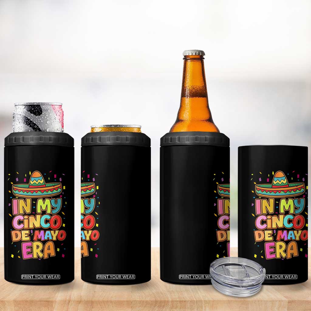 Funny Mexican Fiesta Party 4 in 1 Can Cooler Tumbler In My Cinco De Mayo Era TS12 Print Your Wear