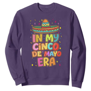 Funny Mexican Fiesta Party Sweatshirt In My Cinco De Mayo Era TS12 Purple Print Your Wear
