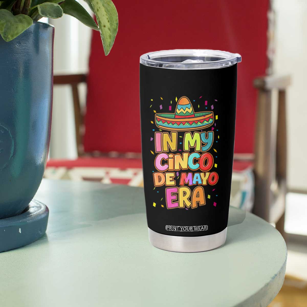 Funny Mexican Fiesta Party Tumbler Cup In My Cinco De Mayo Era TS12 Print Your Wear