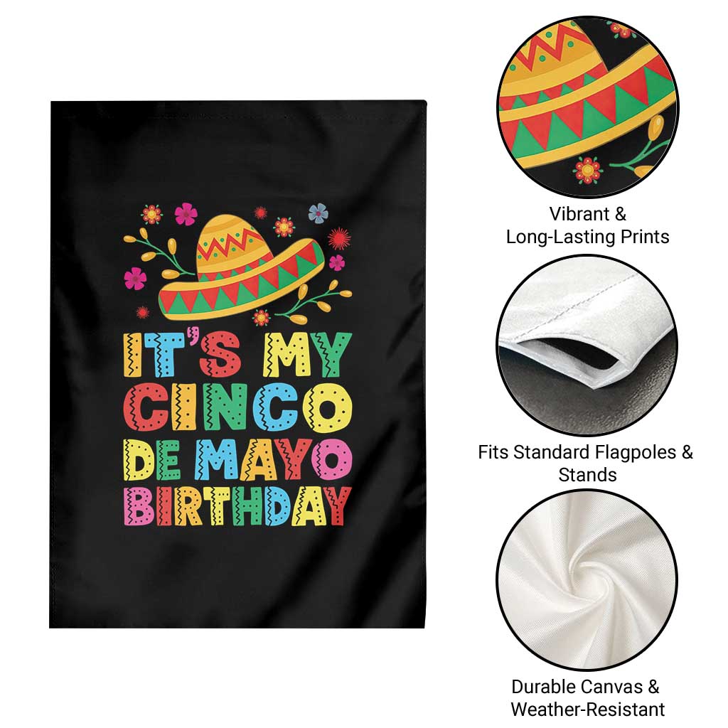 It Is My Cinco De Mayo Birthday Fiesta Garden Flag Funny Mexican Party TS12 Print Your Wear
