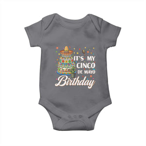 Funny Cinco De Mayo Birthday Baby Onesie Mexican Fiesta Theme Party TS12 Charcoal Print Your Wear