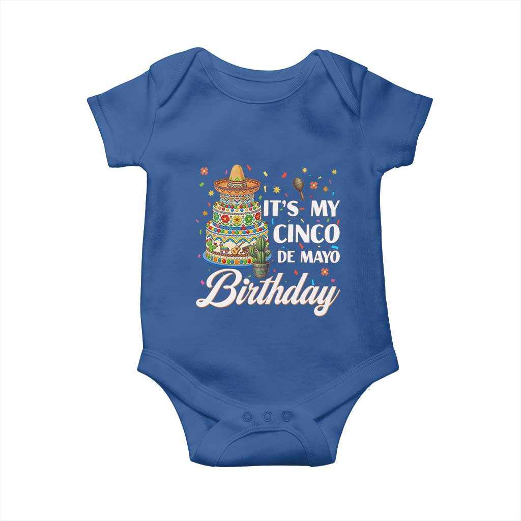 Funny Cinco De Mayo Birthday Baby Onesie Mexican Fiesta Theme Party TS12 Royal Blue Print Your Wear