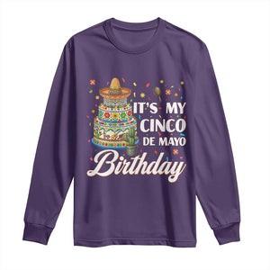 Funny Cinco De Mayo Birthday Long Sleeve Shirt Mexican Fiesta Theme Party TS12 Purple Print Your Wear