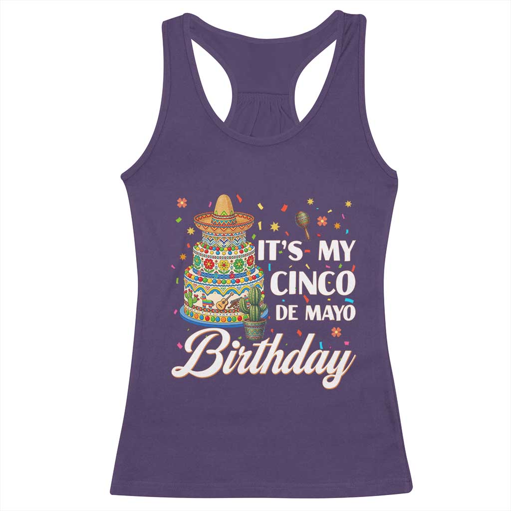 Funny Cinco De Mayo Birthday Racerback Tank Top Mexican Fiesta Theme Party TS12 Purple Print Your Wear