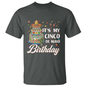 Funny Cinco De Mayo Birthday T Shirt Mexican Fiesta Theme Party TS12 Dark Heather Print Your Wear