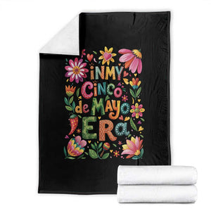 Trendy Floral Fiesta Celebration Throw Blanket In My Cinco De Mayo Era TS12 Black Print Your Wear