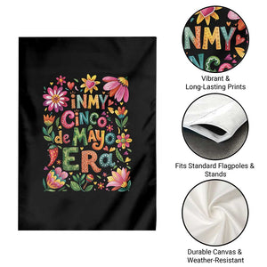 Trendy Floral Fiesta Celebration Garden Flag In My Cinco De Mayo Era TS12 Print Your Wear