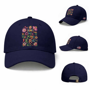 Trendy Floral Fiesta Celebration Baseball Cap In My Cinco De Mayo Era TS12 Baseball Cap Universal Fit Dark Blue Print Your Wear