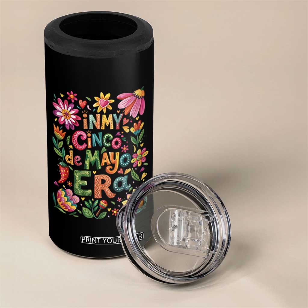 Trendy Floral Fiesta Celebration 4 in 1 Can Cooler Tumbler In My Cinco De Mayo Era TS12 Print Your Wear