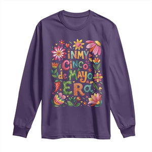 Trendy Floral Fiesta Celebration Long Sleeve Shirt In My Cinco De Mayo Era TS12 Purple Print Your Wear