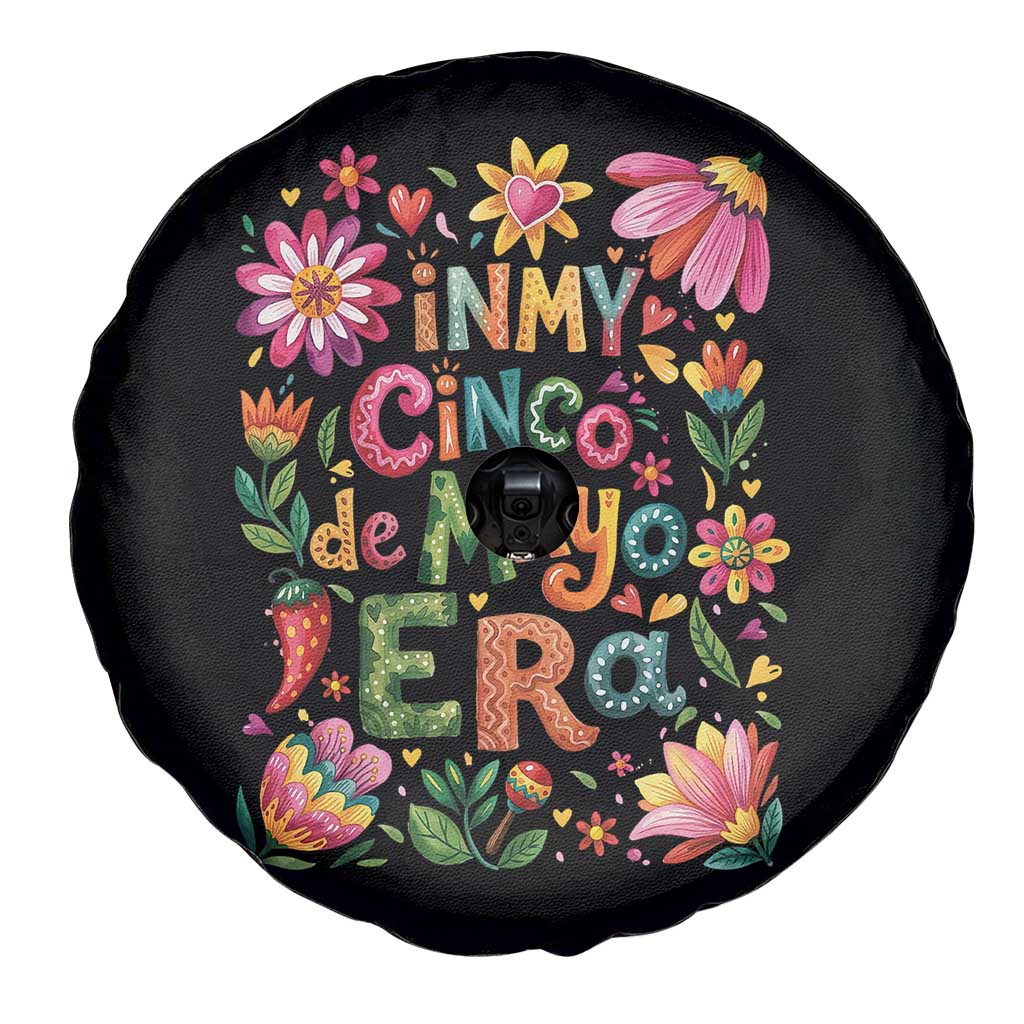 Trendy Floral Fiesta Celebration Spare Tire Cover In My Cinco De Mayo Era TS12 Print Your Wear