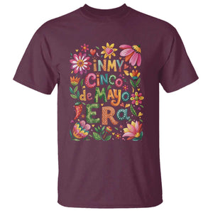 Trendy Floral Fiesta Celebration T Shirt In My Cinco De Mayo Era TS12 Maroon Print Your Wear