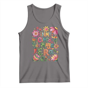Trendy Floral Fiesta Celebration Tank Top In My Cinco De Mayo Era TS12 Deep Heather Print Your Wear