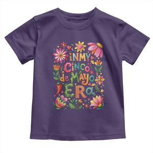 Trendy Floral Fiesta Celebration Toddler T Shirt In My Cinco De Mayo Era TS12 Purple Print Your Wear