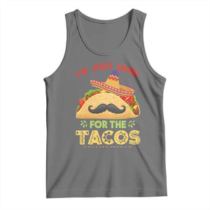 Funny Cinco De Mayo Taco Tank Top Just Here For The Tacos TS12 Black Heather Print Your Wear