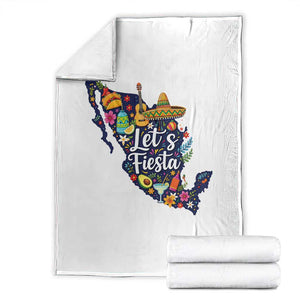 Cinco De Mayo Party Mexican Map Throw Blanket Lets Fiesta TS12 White Print Your Wear