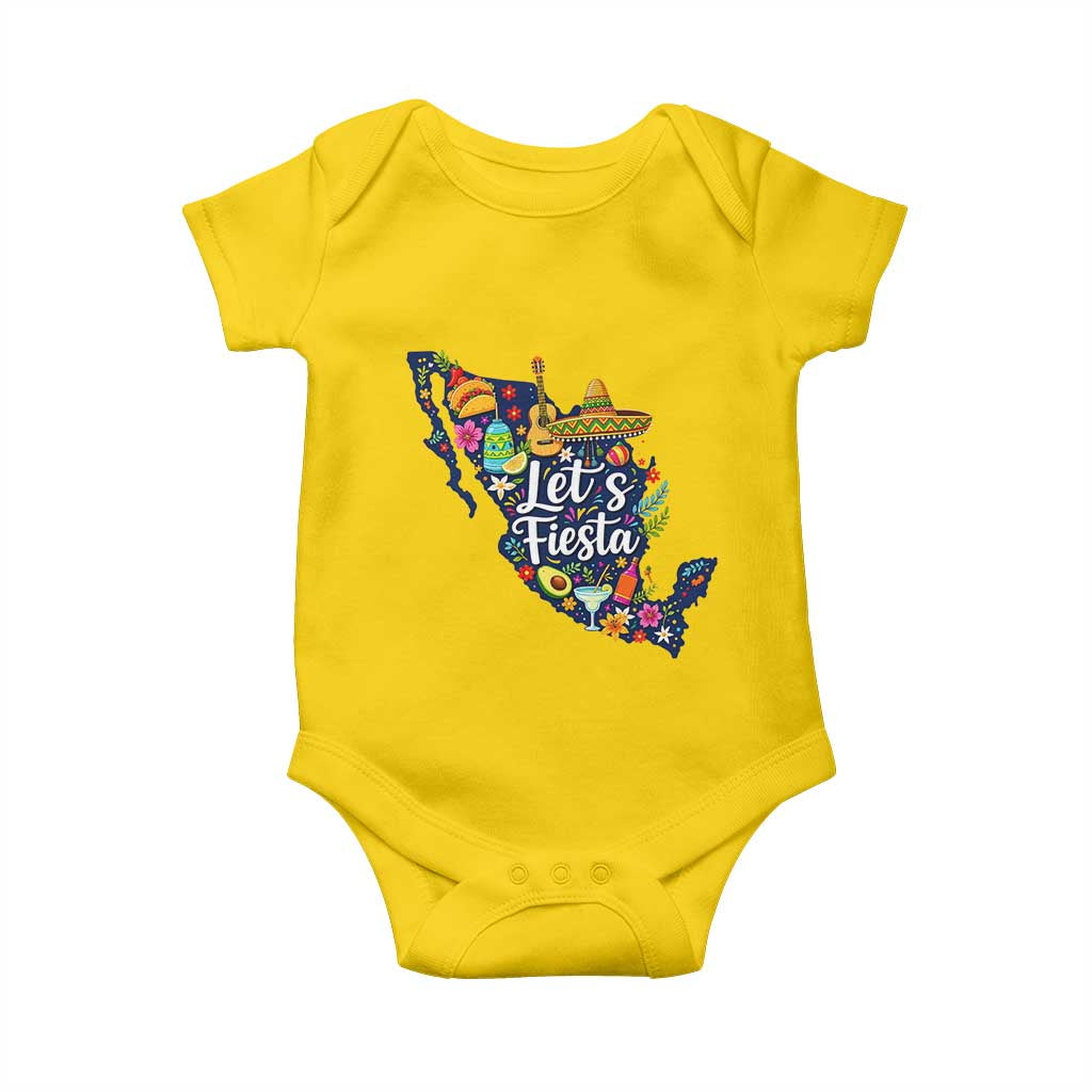 Cinco De Mayo Party Mexican Map Baby Onesie Lets Fiesta TS12 Daisy Print Your Wear