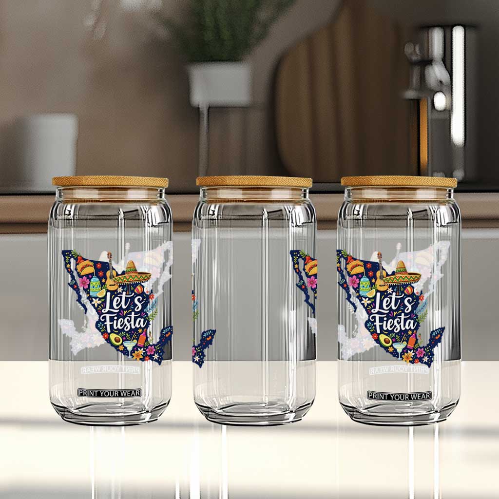 Cinco De Mayo Party Mexican Map Glass Can Lets Fiesta TS12 Print Your Wear
