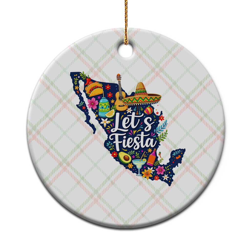 Cinco De Mayo Party Mexican Map Ceramic Ornament Lets Fiesta TS12 1pc Christmas Plaid Print Your Wear