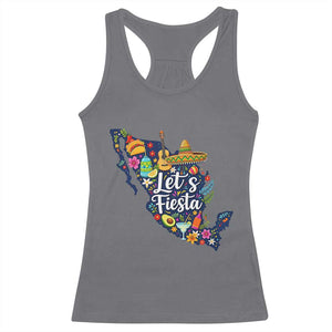 Cinco De Mayo Party Mexican Map Racerback Tank Top Lets Fiesta TS12 Charcoal Print Your Wear