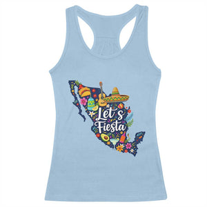 Cinco De Mayo Party Mexican Map Racerback Tank Top Lets Fiesta TS12 Light Blue Print Your Wear