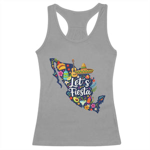 Cinco De Mayo Party Mexican Map Racerback Tank Top Lets Fiesta TS12 Sport Gray Print Your Wear