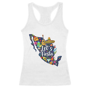 Cinco De Mayo Party Mexican Map Racerback Tank Top Lets Fiesta TS12 White Print Your Wear