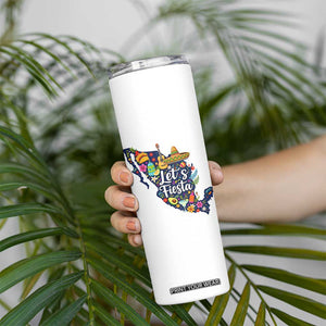 Cinco De Mayo Party Mexican Map Skinny Tumbler Lets Fiesta TS12 Print Your Wear