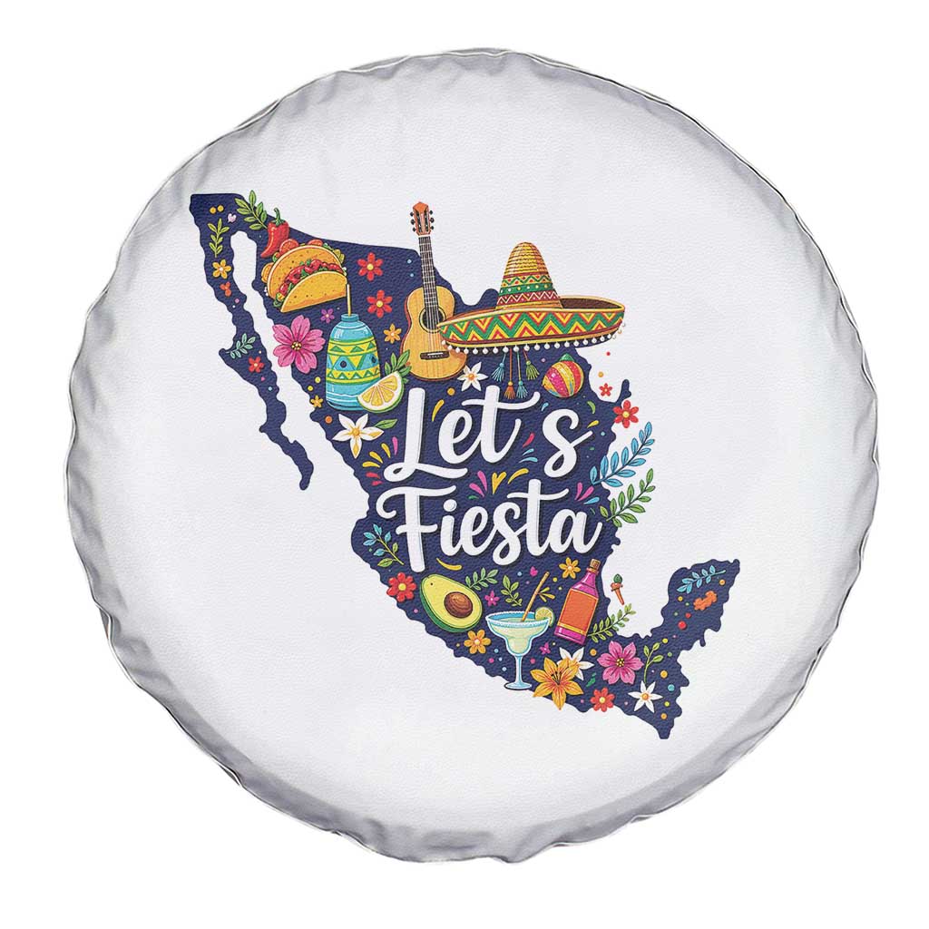 Cinco De Mayo Party Mexican Map Spare Tire Cover Lets Fiesta TS12 Print Your Wear