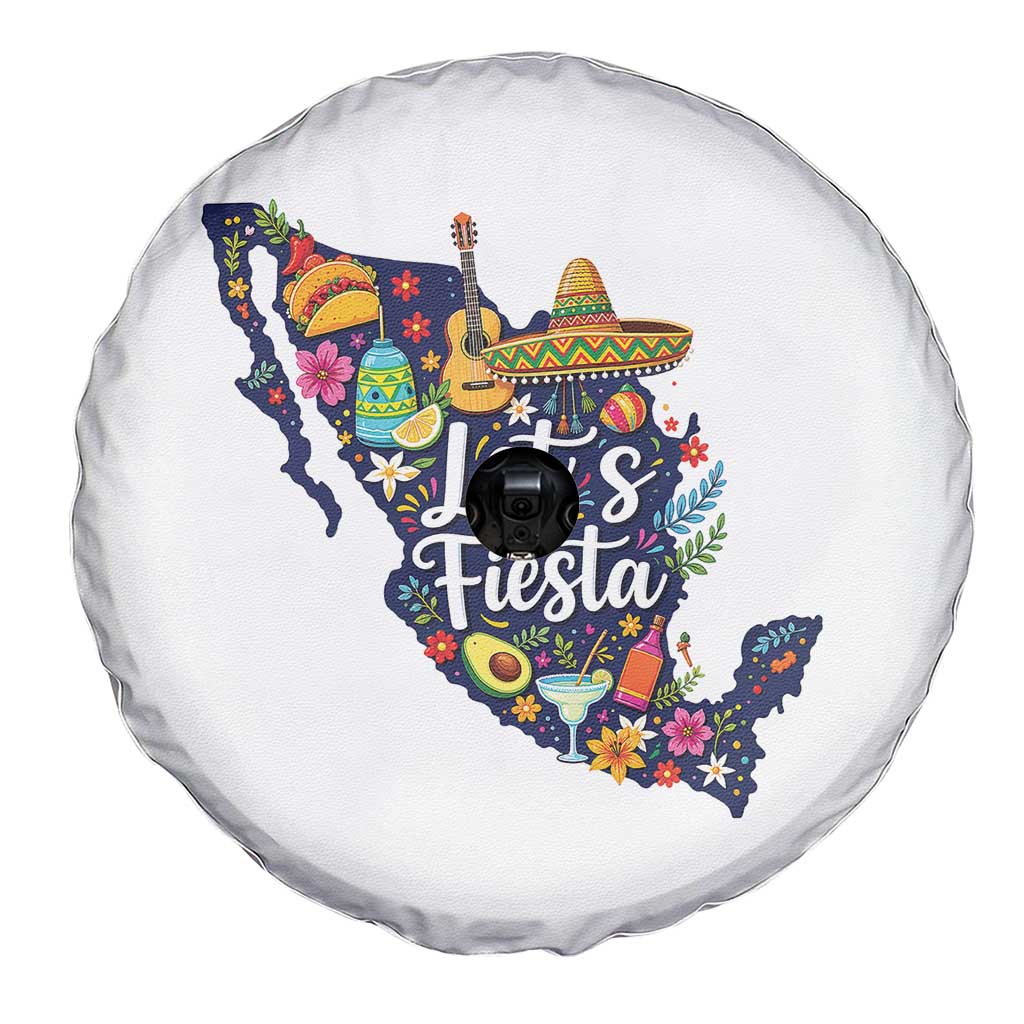 Cinco De Mayo Party Mexican Map Spare Tire Cover Lets Fiesta TS12 Print Your Wear