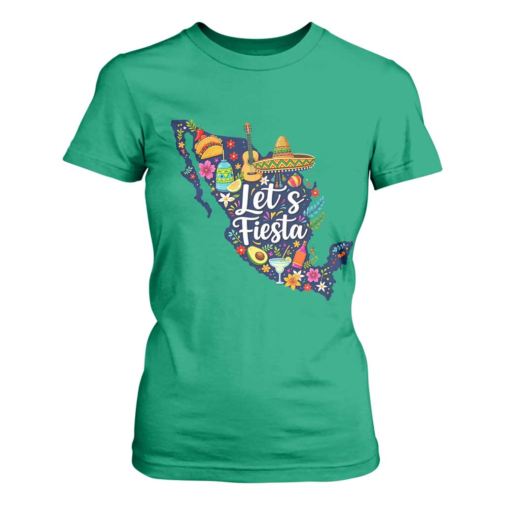 Cinco De Mayo Party Mexican Map T Shirt For Women Lets Fiesta TS12 Irish Green Print Your Wear