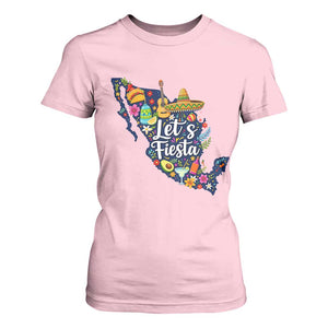 Cinco De Mayo Party Mexican Map T Shirt For Women Lets Fiesta TS12 Light Pink Print Your Wear