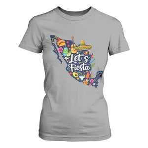 Cinco De Mayo Party Mexican Map T Shirt For Women Lets Fiesta TS12 Sport Gray Print Your Wear