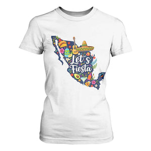 Cinco De Mayo Party Mexican Map T Shirt For Women Lets Fiesta TS12 White Print Your Wear