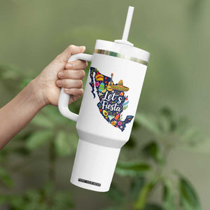 Cinco De Mayo Party Mexican Map Tumbler With Handle Lets Fiesta TS12 Print Your Wear