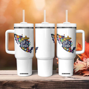 Cinco De Mayo Party Mexican Map Tumbler With Handle Lets Fiesta TS12 Print Your Wear