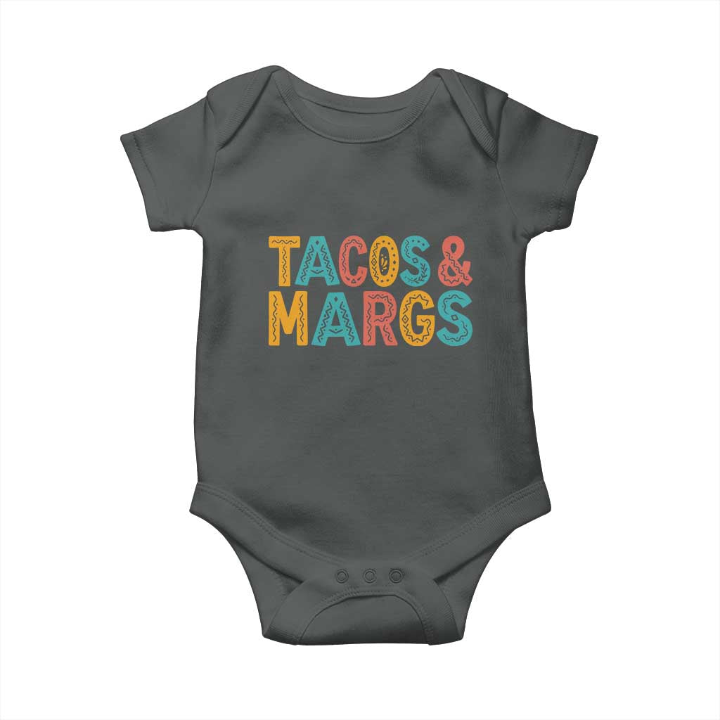 Tacos And Margaritas Lover Baby Onesie Cinco De Mayo Fiesta TS12 Dark Heather Print Your Wear