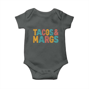 Tacos And Margaritas Lover Baby Onesie Cinco De Mayo Fiesta TS12 Dark Heather Print Your Wear