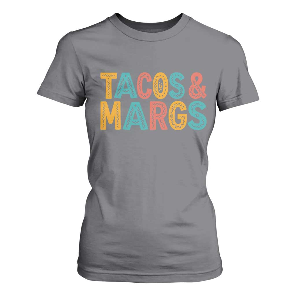 Tacos And Margaritas Lover T Shirt For Women Cinco De Mayo Fiesta TS12 Charcoal Print Your Wear
