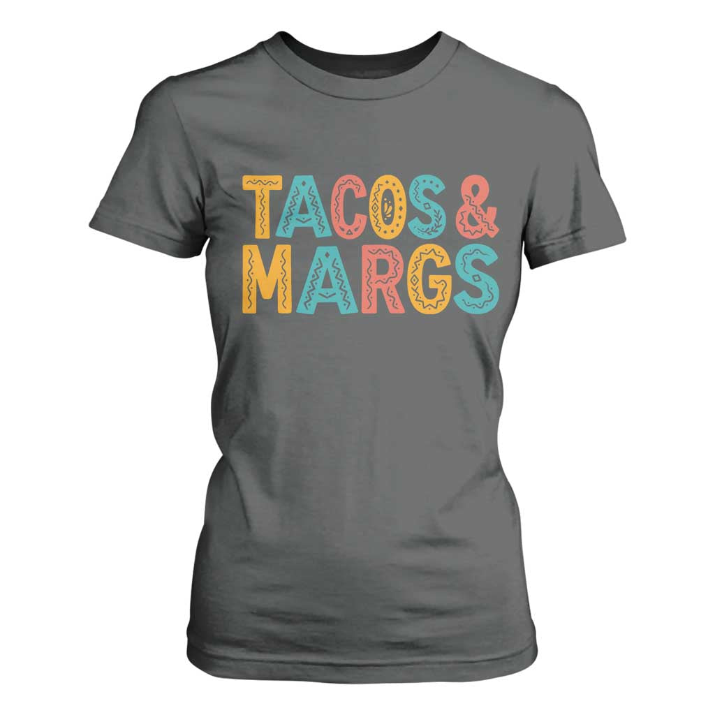 Tacos And Margaritas Lover T Shirt For Women Cinco De Mayo Fiesta TS12 Dark Heather Print Your Wear