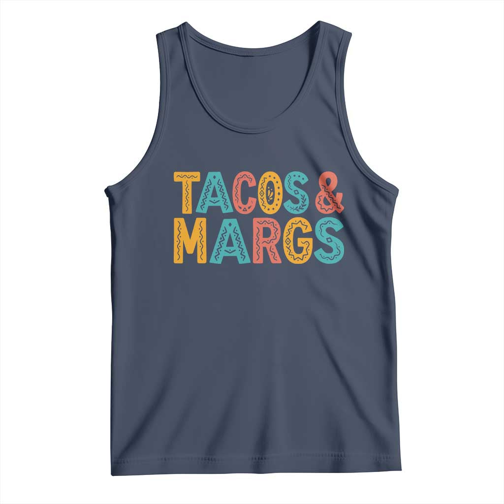 Tacos And Margaritas Lover Tank Top Cinco De Mayo Fiesta TS12 Navy Print Your Wear